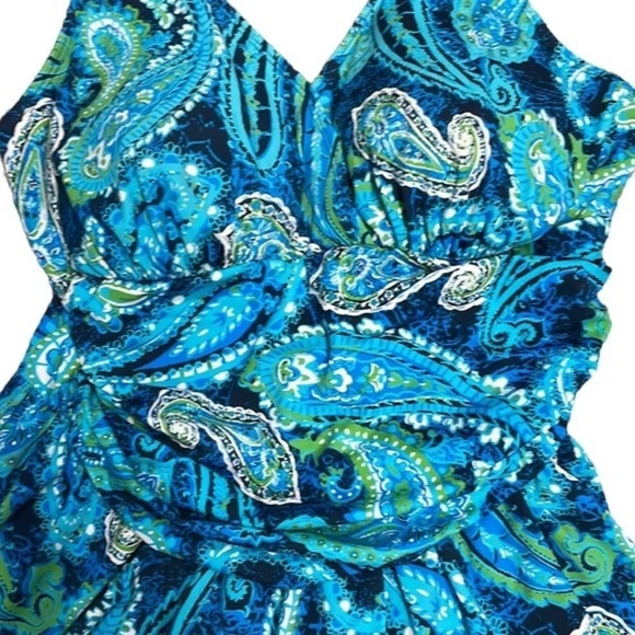 NEW One Piece d & co. BEACH Plus Size Paisley Swimsuit Size 18W - Picture 3 of 10